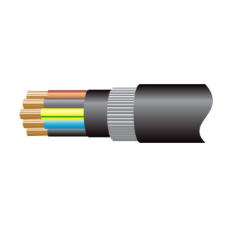5 Core SWA XLPE/PVC Cable 1.5mm Black