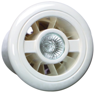 LuminAir L c/w Light SELV Fan 150x140x98mm Plastic White
