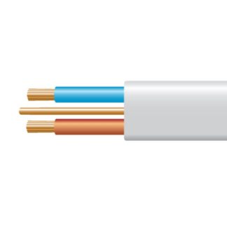 2 Core & Earth LSZH Cable 1.5mm White