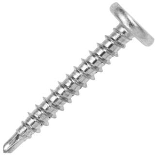 Orbix General Purpose Self Drilling Screw 4.8x35mm Silver/Carbon Steel/BZP