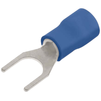 Pre-Insulated Fork Terminal 5mm Blue