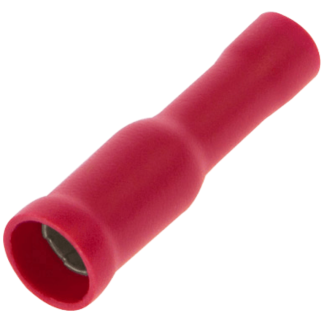 Pre-Insulated Female Bullet Terminal 4mm Red
