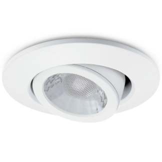 V50 Tilt LED Fire Rated IP20 Downlight 7W 650lm White