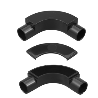 Inspection Bend 25mm Black PVC