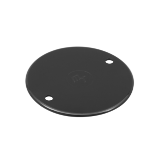 Circular Flush Lid 50mm Black PVC