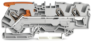 Through 3 Conductor Terminal Block 41A 800V 8kV 0.5-6mm Grey