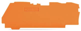 End & Intermediate 3 Conductor End Plate 1mm Orange