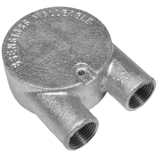 Conduit 2 Way U Box 20mm Galvanised